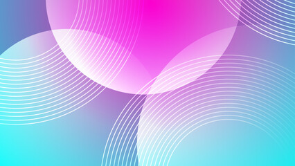 Soft blue and purple gradient background with elegant white circular lines for futuristic design © Salman Kale