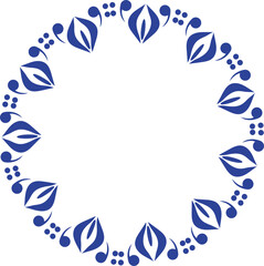 Blue Floral Decorative Frame