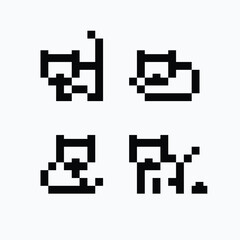 Obraz premium Cats in pixel art