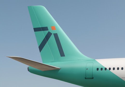 Airplane Tail Mockup With Modern Design PSD