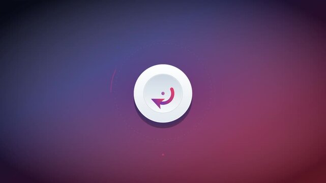 Smooth looping refresh icon animation on a vibrant gradient background for digital interfaces