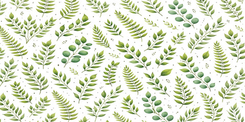Seamless fern leaves botanical pattern © sabia
