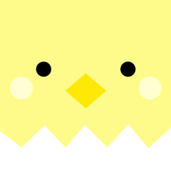 かわいい四角いひよこ © pandamam