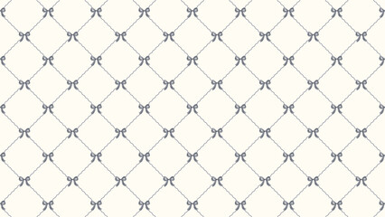 ブラックのリボン、コケティッシュなアーガイル柄16:9背景素材