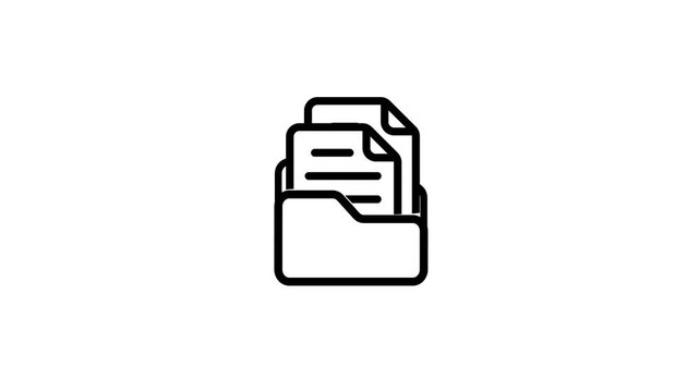 Data Import icon animation concept