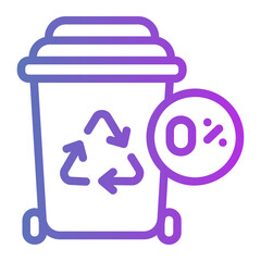 Obraz premium trash box Line Gradient Icon