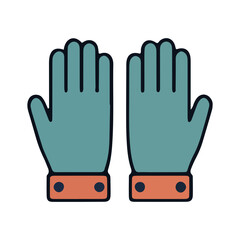 Obraz premium Gardening Gloves Icon