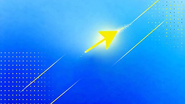 Blue gradient with yellow arrows