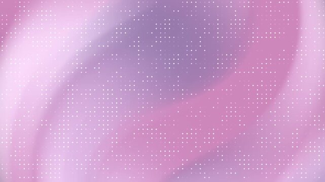 Abstract digital purple mesh with white dot grid pattern over flowing wavy gradient background