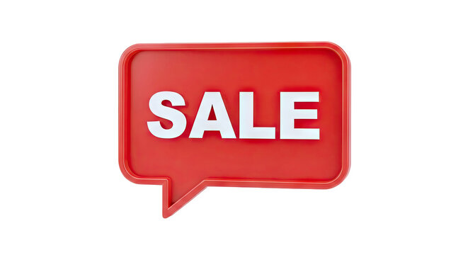 Red Speech Bubble with "SALE" Text