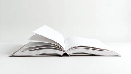 Blank A4 floating magazine Mockup isolated on white background 3D rendering