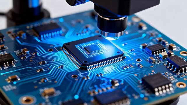 Microscope inspecting circuit board