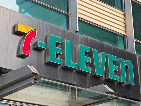 Shanghai,China-March 15th 2026: 7-11（7-Eleven）company brand logo