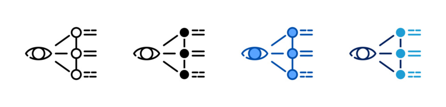 monitoring icon set multiple style collection