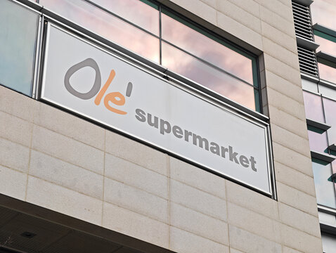 Shanghai,China-March 15th 2026: Ol&eacute; Supermarket brand logo