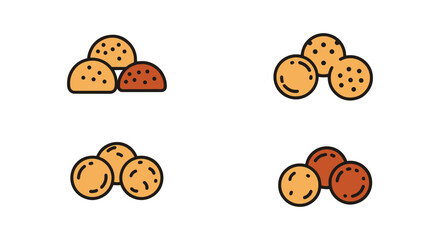 Fototapeta premium Akara Balls Line art vector dynamic creative abstract illustration