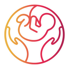Obraz premium pregnancy Line Gradient Icon