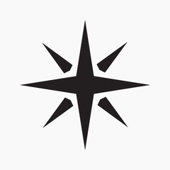 Obraz premium Black starburst shape design element vector