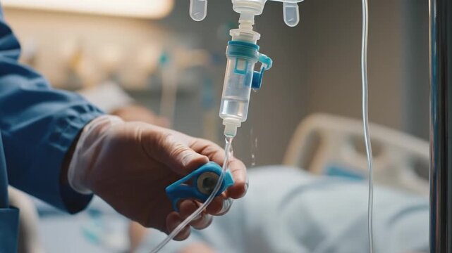 Medical hospital intravenous drip patient healthcare hand monitoring treatment illness closeup emergency care equipment nurse doctor recovery saline fluid therapy disease clinic medicine sterile