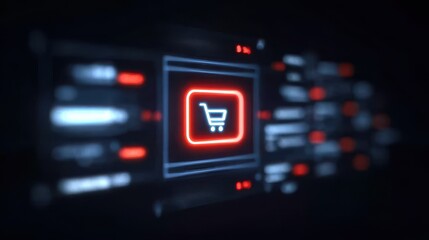 Fototapeta premium Modern advertising for a brand website uses automation to drive a keyword promotion, ensuring a top ranking among all competitors.