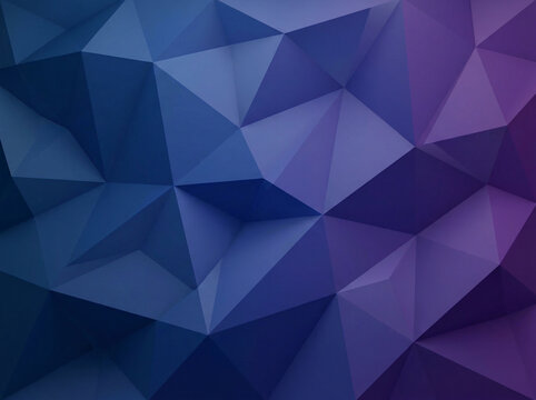Geometric low poly triangle pattern blue purple gradient abstract background tech