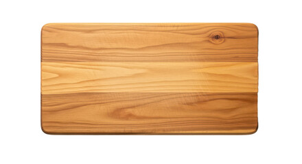 Obraz premium Rectangular Wooden Cutting Board with Natural Grain and Rounded Corners