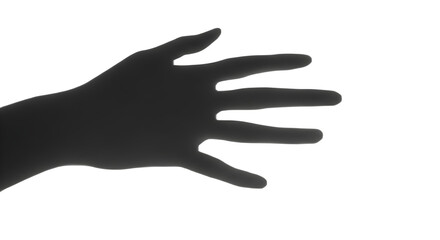 Obraz premium A grayscale image of a human hand reaching out against a black background