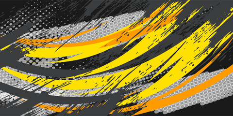 PrintCar wrap decal design vector, custom livery race rally car vehicle sticker and tinting. © adi mustofa