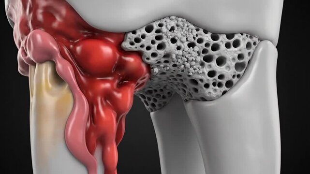 3D Animation of Periodontal Disease Affecting Teeth and Gums
