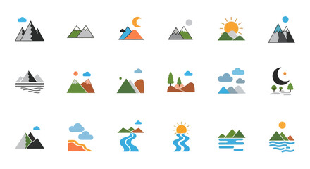 Set of vector icons for Christmas, travel, summer vacation, beach, sea, camping, home, tourism, boat, ship, palm tree, sun and holiday themes © Rizky