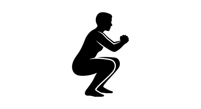 Man doing squat exercise motion.