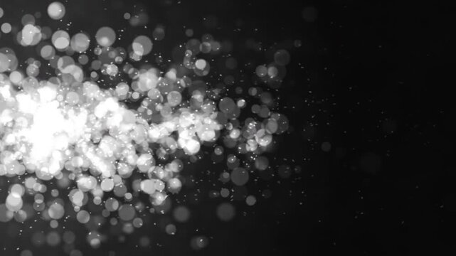 buble motion on black background