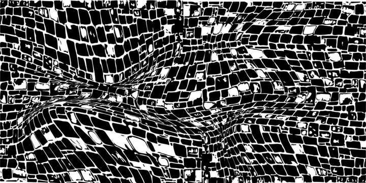 Crocodile, dinosaur and snake reptile skin pattern of animal leather, vector background. Abstract black and white crocodile or snake skin texture pattern of python, alligator or snakeskin lizard print