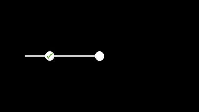 Minimal White Slider Progress Bar Animation on Black Background &ndash; Modern UI Timeline Indicator
