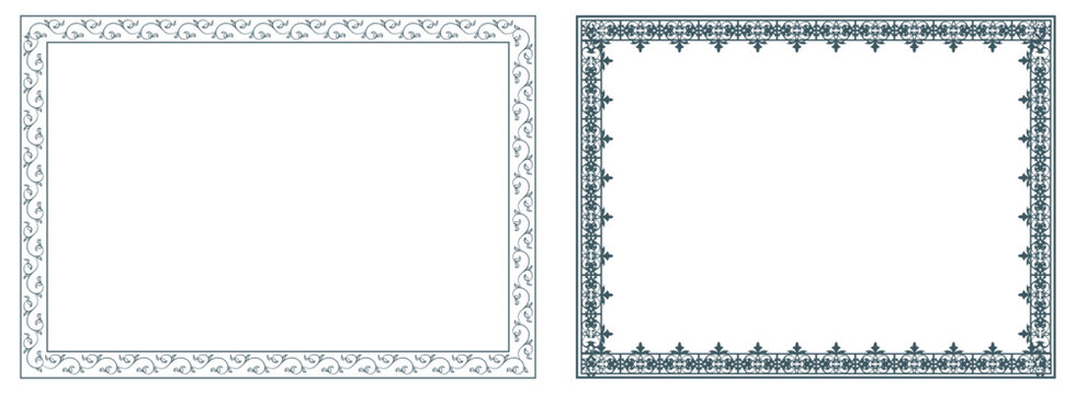 Certificate border frame ornamental design collection