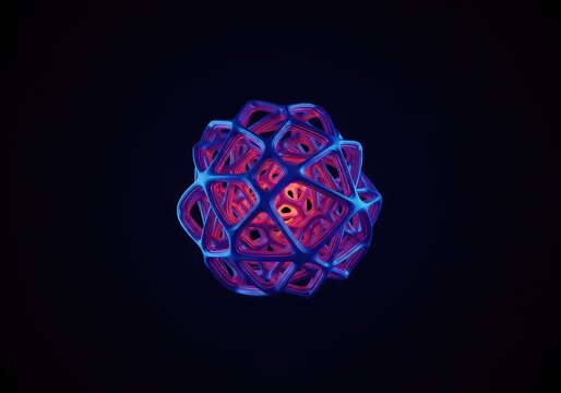 Deep digital structure showing endless complexity and non-objective forms in a vast theoretical space, cyberspace, algorithm, energy