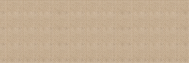 Canvas fabric seamless texture background. Woven light brown textile material.