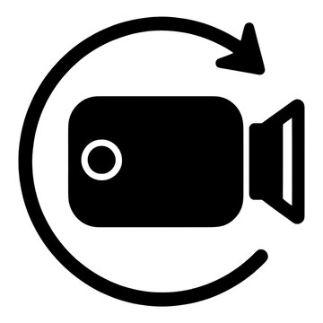 Recycle Video Camera Outline UI Icon