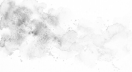 Fototapeta premium Halftone Texture isolated on Transparent Background, halftone dots pattern, print texture overlay.
