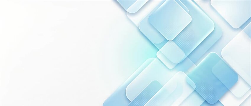 Abstract background modern design blue gradient glass shape smooth layer light glow digital pattern geometric layout creative wallpaper clean space futuristic technology square layer corporate style
