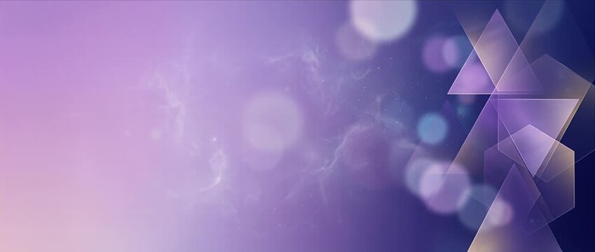 Abstract purple gradient minimal background geometric triangle blur light glow soft bokeh dreamy futuristic atmosphere with glowing geometric shapes and gradient minimal purple background