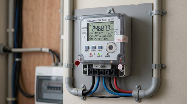 Electricity Meter Close-Up