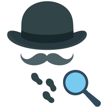 Spy detective character vector illustration for mystery themes
