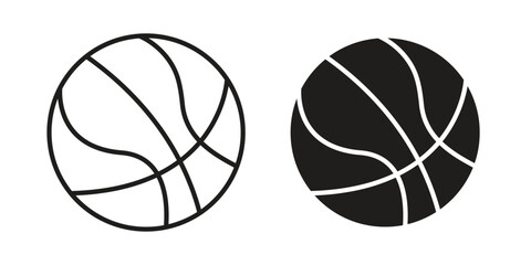 Fototapeta premium Basketball icon symbol collection for web design. Icon Element For Design