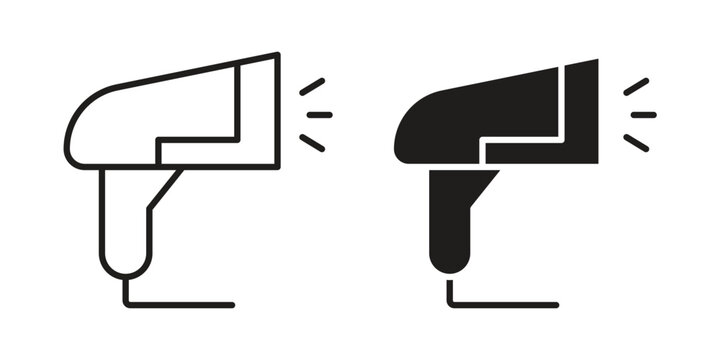 Barcode scanner icon symbol collection for web design. Icon Element For Design