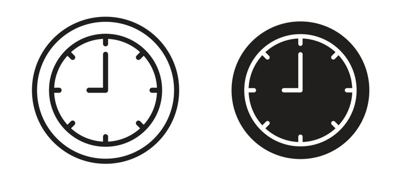 Clock icon vector design template and illustration EPS10.