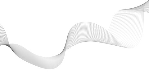 Technology abstract lines on white background, flow tech transparent line stripe energy connection web music and sound, abstract wave element for design.