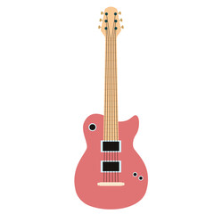Naklejka premium Pink Electric Guitar Illustration