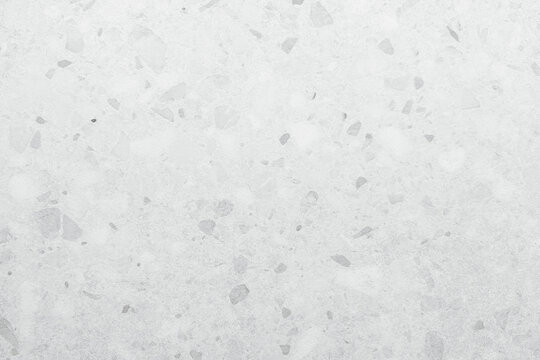 Modern white and light grey speckled terrazzo pattern background texture material for surface design concept
