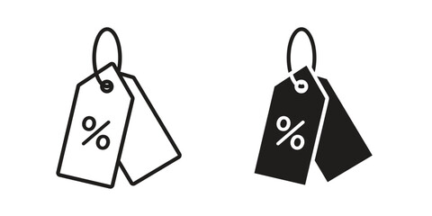 Discount tag icon symbol collection for web design. Icon Element For Design